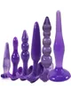 Massage 6pcSset Sillicone Jelly Dildo Butt Butt Prostate Massager Products Adult Products Perles Sex Toys pour couple8116308