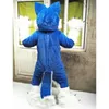 Long Fur Blue Husky Dog Mascot Disfraz de anime Tema de anime Carácter Carnaval Unisex Adultos Tamaño de Navidad Fiesta de cumpleaños de Navidad