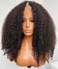 Glueless Afro Kinky Curly Human Hair V Part Wigs Middle 250density Peruvian Remy 4b 4c Full U Shape2006398