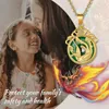 Hänge halsband guldpläterade phoenixnecklace kvinnors kinesisk religion lycklig jade amulet skydd fengshui smycken