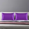 Pillow Pillowcase Silk Satin Imitation Solid El Bedding Standard Pillows Cases For Hair