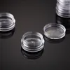 Bouteilles de rangement 10/20 / 30pcs en plastique transparent bijoux de bijoux de perles petits pots de récipient rond maquillant les boîtes d'organisateur portables cosmétiques