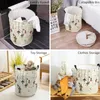 Laundry Bags Cute Bird Electric Light Illustration Dirty Basket Foldable Home Organizer Clothing Kids Toy Storage