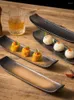 Tablice liść sushi talerz kreatywna restauracja el ceramiczne deser stołowy Sashimi Western Grilled Crimp
