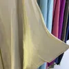 Ethnic Clothing Party Dubai Kaftan Dress Shiny Muslim Women Built-in Waist Belt Islamic Evening Gown Turkish Caftan Ramadan Eid Abaya