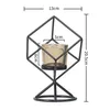 Porta del portabandine con tazza di geometria in vetro in vetro Iron Art Nordic Creative Stand Ornament per decorazioni per la casa per feste