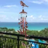 Dekorative Figuren 2x Vogelwind -Chimes wasserdichte Metallglocken mit 4 Aluminiumröhren 6 romantische Glockenspiele für Zuhause