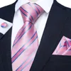 Bow Ties Fashion Rose Striped Silk for Men Accessoires de mariage