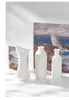 Vasi White Art Ceramic Flower Vase Decoration Accessori per la casa Accessori per soggiorno Nordic Classic Purcellana alta