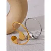 YHPUP 316L rostfritt stål vattendropp ihålig justerbar armband armband för kvinnor 18k guld pvd pläterad rost bevis ovanliga smycken 240412