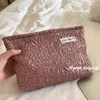 Storage Bags Large Capacity Canvas Clutch Bag Rose Jacquard Portable Makeup Cosmetic Home Travel Toiletries Organizer