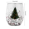 Wine Glasses Christmas Tree Glass Mugs Double Wall Mug Double-layer Coffee Cup Gift Tea Milk Y5GB