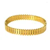 Bracelets de liaison de style géométrique de style européen et américain bracelet de boucle géométrique Bracelet 18 carats en acier en titane en or