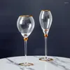 Wine Glasses High-grade Painted Glass Champagne Cups Phnom Penh Model Room Club Table