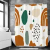 Shower Curtains Art Geometric Hexagonal Waterproof Fabrics Bathroom Curtain With Hooks 180x200cm Bath Screen Toilet Partition