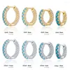 Hoop Earrings Nose Ring Turquoise Huggie Earring Body Jewelry CZ Zircon Ear Stud Cubic Zirconia Piercing