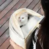 Porteurs de porteurs de porte-chats sac en plein air épaule pour animaux de compagnie sac à dos respirant des sacs de surface de voyage portables pour les chats de petits chiens