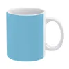 Muggar Plain Solid Sky Blue-100 Blue Shades on Ozcushions All Products White Mug 11oz roliga keramiska kaffe te mjölkkoppar så