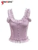 Womens Tanks Vest Sweet Girl Lace Sleeveless Bottoming Camisole 2024 Summer Outer Wear Inner Slimming Tops