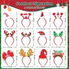 Decorative Figurines 12PCS Holiday Headbands Cute Christmas Head Hat Toppers For Annual Holiday/Seasons Themes Party Dinner