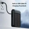 Banks Power Bank 30000mAh Gran capacidad PowerBank Solar Charing Power Bank viene con cuatro cables adecuados para Samsung iPhone Xiaomi