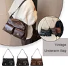 Shoulder Bags Women Lady Hand Solid Color Vintage Style Fashion Bag Big Capacity Luxury Designer Handbags Multi Pocket Daily