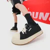 Casual Shoes Women Platform Canvas Outdoor Sneakers Lace Up Comfortable Sports Running Tennis For Couple 35-44