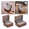 Jewelry Pouches Wooden Ring Box Personalized Handmade Case Holder For Wedding Anniversary Ceremony Engagement Birthday Gift