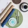 Tafelmatten Elegant Design Coasters Set van 2 Anti-Slip Round Woven Placemats voor Dining Non-Slip Kitchen Home