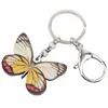 Tornari di gioielli anime acrilici Patten Pieridae Butterfly Keyrings for Women Girl Bag Walet Car Key Holding Charms Gift