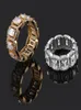 Luxury Designer Jewelry Men Rings Bling Diamond Wedding Bands Hip Hop Jewlery Iced Out Love Ring Gold Silver Fashion New Anillo PA1176507