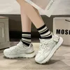 Casual Shoes Spring Sneakers For Women Thick Sole Comfortable 2024 High Quality Wear-Resistant Lace-up Non-slip Woman's Sports