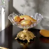 Декоративные фигурки хрустальное стекло с медной фруктовой тарелкой гостиная закусочная бассейн