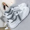 Casual schoenen dames mooi zomerplatform non slip sneakers mesh ademende witte veterverhogingsport