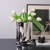 Vazen woonkamer licht luxe creatieve elecoplating zilveren keramische bloemkunst coffeeshop el woondecoratie