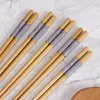 Bacchette 5pair riutilizzabile imitazione fatta a mano in porcellana bambù giapponese sushi naturale bacchette multiniere