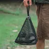 Storage Bags Helpful Hanging Drying Net Foldable Wide Application Drain Water Triangle Food Dryer Basket