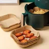 Backwerkzeuge 100/50pcs Air Fryer Einwegpapierzubehör quadratische runde ölfeste Liner Nicht-Stallmatte für Küchenofen