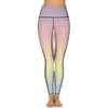 Active Pants Gold Glitter Ombre Print Leggings Pockets Elegant Rose Yoga Push Up Fitness Legging Novelty Stretch Sport