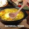 Cucchiai di ramen noodles manico lungo gancio cucchiaio grande zuppa per la casa in legno porridge cucina accessorio da cucina