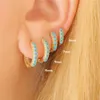 Hoop Earrings Nose Ring Turquoise Huggie Earring Body Jewelry CZ Zircon Ear Stud Cubic Zirconia Piercing