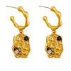 Boucles d'oreilles en peluche bijoux de mode vintage Tempérament irrégulier pour femmes cadeaux de mariage simplement concevoir des accessoires d'oreille