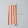 Drinking Straws 100Pcs Orange Straw 185mm Long Wedding Party Cocktail Supplies Kitchen Accessories Disposable Individual Packaging Plastic