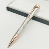 Pennen Yamalang MB Rollerball Ballpoint Grace Kelly Dark Paars met traanvorm Diamant Stone Clip schrijven Gladde grote actrice