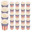 Tass jetables pailles 48 pcs tasse à café papier domestique americana décor intérieur indépendance jour de fête de fête de boisson festival drapeau unique