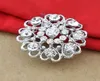 Świecko srebrne wybielone przezroczyste kryształ kryształowy Diamante Nice Design małe serce kwiat broszka na imprezę PROM PINS3694360