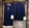 Abbigliamento da casa primavera autunno set di pigiama set di seta da donna pantaloni a blocchi di colore a maniche lunghe set abiti da notte per abbigliamento da donna