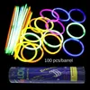 100pcs 20cm Sticks brillants BIO AFFICIPE SHOW SHOW FLUORESCENT PRIFICATION CRÉATIVE NIGHT GLOW BRACELIS