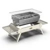 Detachable Camping Grill Portable Mini Stove Folding Barbecue Cookstove Durable Foldable BBQ Rack Outdoor Cookware 240402