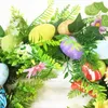 Fleurs décoratives Couronne d'oeufs de Pâques printemps d'été pour la ferme de vacances en plein air intérieure